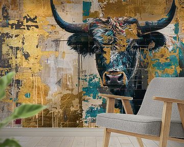 Schilderij Gouden Stier van Kunst Kriebels