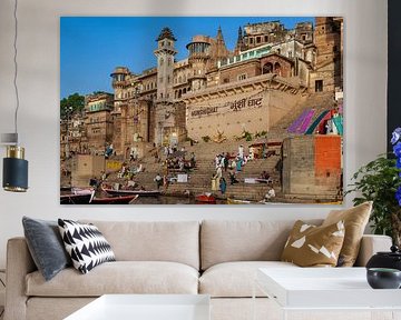 Die Ghats von Varanasi am Ganges