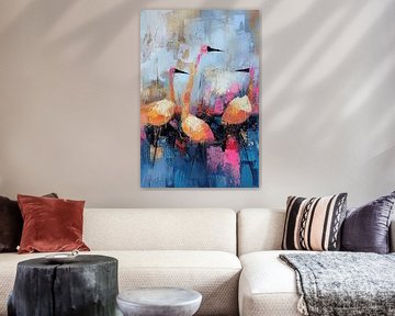 Woonkamer van Abstract Schilderij