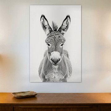 Esel - Schwarz Weiß