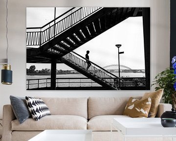 Stairs in silhouette Nijmegen van PIX STREET PHOTOGRAPHY