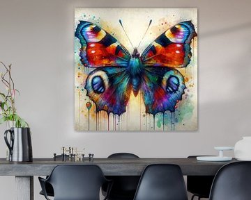 Aquarel vlinder van Chromatic Fusion Studio