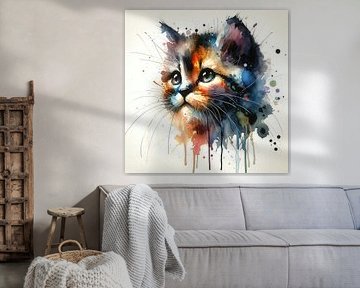 Aquarell Kitty Katze