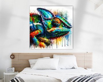 Aquarel Kameleon van Chromatic Fusion Studio