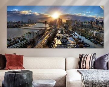 Rotterdam zonsondergang panorama