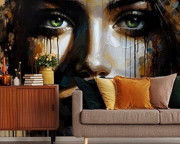 Grünäugige Frau von FoXo Art