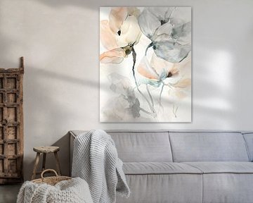 Fleurs de rêve dans des tons pastel et des lignes douces