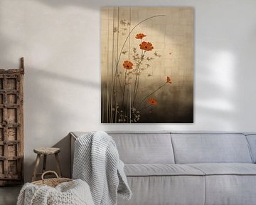Gelassenheit der Mohnblumen vor dezentem Hintergrund von Color Square
