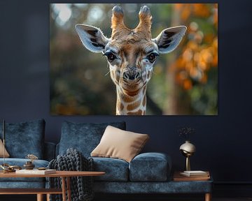 Realistic portrait of a giraffe by Art & Soul Creations