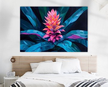 Abstracte bloem met kleurrijke bladeren van Art & Soul Creations