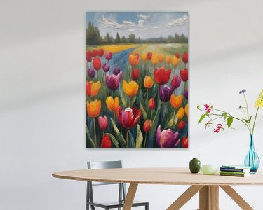 Voorbeeld van het werk in een kamer