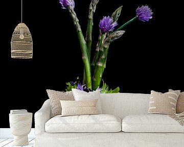 Green asparagus with chives by Corrine Ponsen