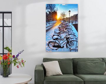 Amsterdam winter cycling by Dennis van de Water