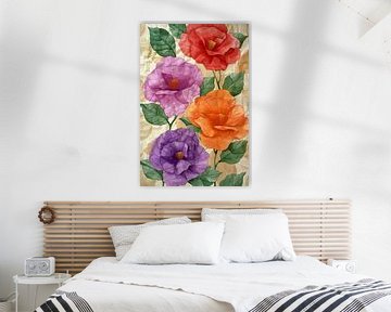 Kunstzinnig ontwerp van kleurrijke bloemen van Art & Soul Creations