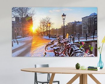 Winter sunrise Amsterdam by Dennis van de Water