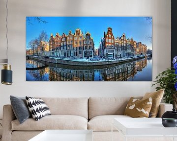 Panorama du Brouwersgracht d'Amsterdam sur Dennis van de Water