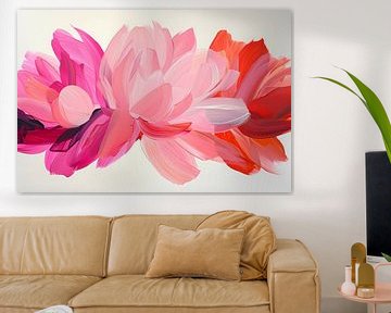 Kleurrijk abstract bloemenontwerp voor interieur van Art & Soul Creations