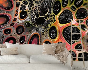 Voorbeeld van het werk in een kamer