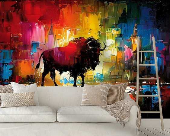 Voorbeeld van het werk in een kamer