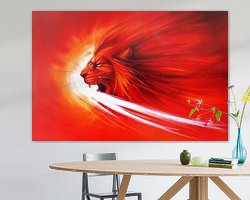 Voorbeeld van het werk in een kamer