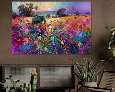 Voorbeeld van het werk in een kamer