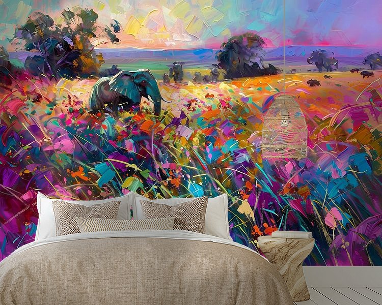 Voorbeeld van het werk in een kamer