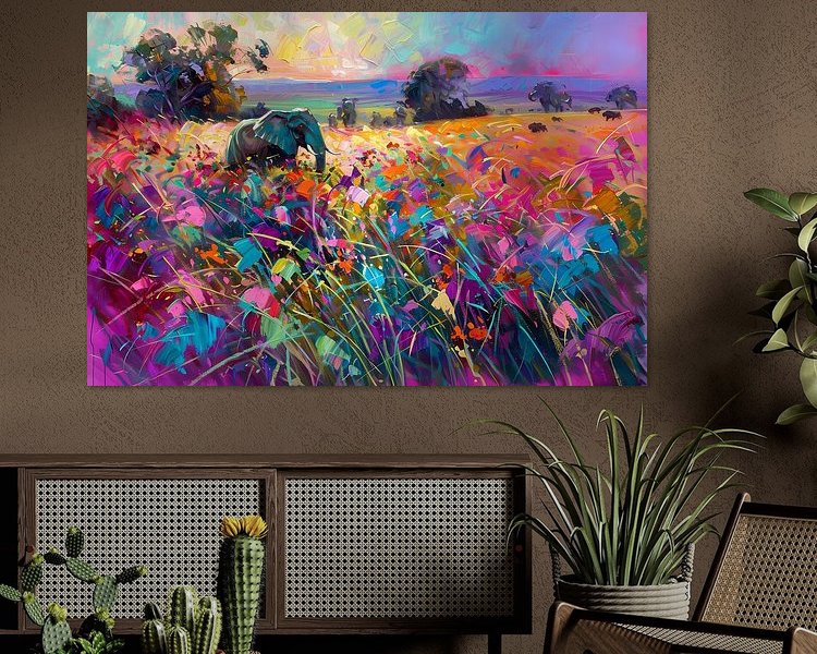 Voorbeeld van het werk in een kamer