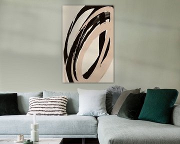 Black And Pastel Strokes No 1