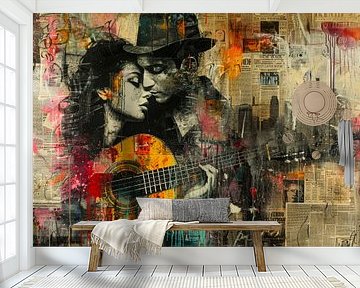 Graffiti, schilderij, liefde, passie van BowiScapes abstract en digitale kunst