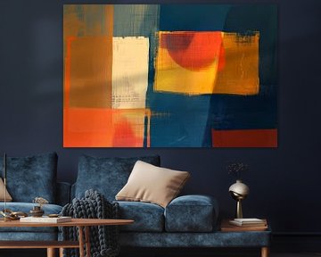 Modern abstract in warme kleuren van Studio Allee