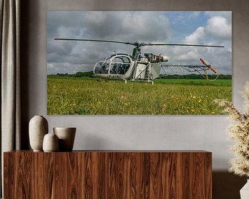 Aerospatiale SA-313 Alouette II helikopter. van Jaap van den Berg
