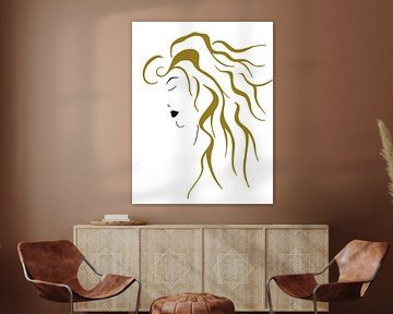 Goldie - Frau mit langen goldenen Locken von Wandersti