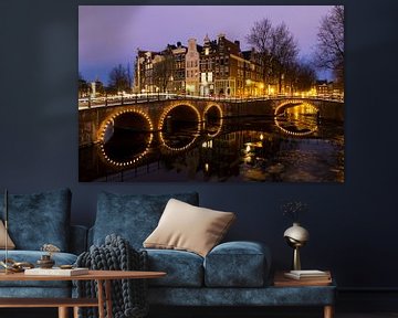 Keizersgracht Amsterdam am Abend von Dennis van de Water