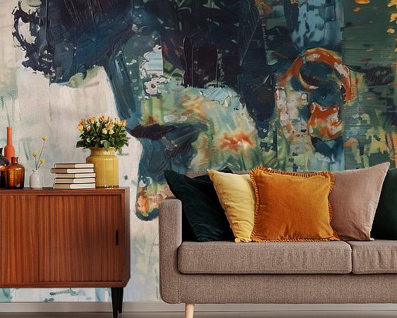 Voorbeeld van het werk in een kamer