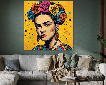 Kahlo’s Kleurencarrousel: Een Popart Ode van Nicole Habets