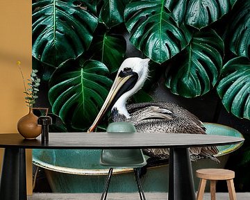 Lucid pelican dream of a tropical bath. by Bianca van Dijk
