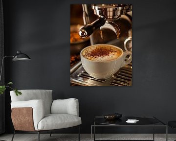 kopje koffie of cappuccino drinken van Egon Zitter