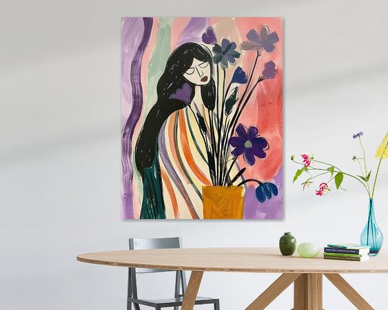 Voorbeeld van het werk in een kamer