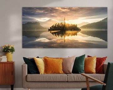 Sonnenaufgang am Bleder See von Stefan Lok