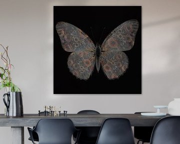 Butterfly Flowers van FoXo Art