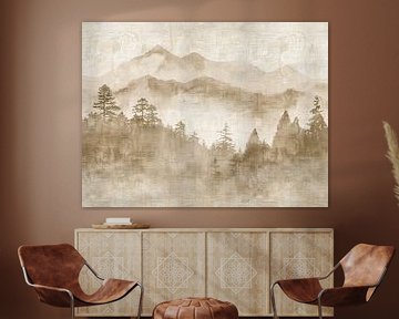 Foggy Forest Escape van Modern Collection