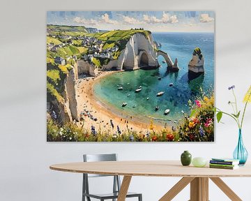 Etretat, Frankrijk 2 van Johannas Art Creations