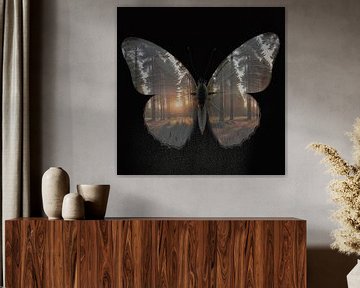 Butterfly Sunset van FoXo Art