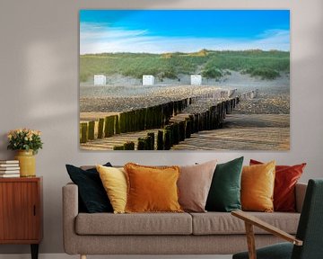 Strandhuisjes op het strand van Domburg van Danny Bastiaanse