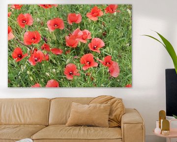 Mohnblumen Ballett Tänzerinnen in grün von Patrick van beek76