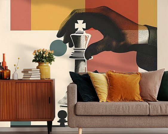 Voorbeeld van het werk in een kamer