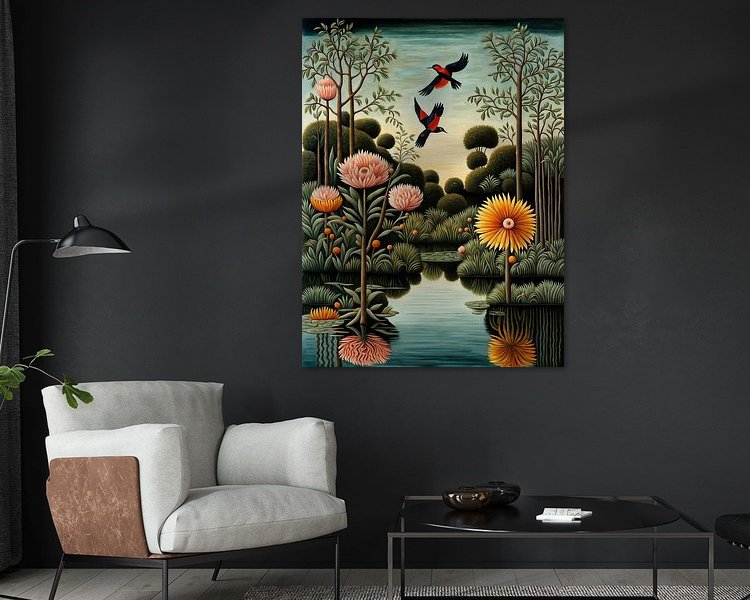 Voorbeeld van het werk in een kamer