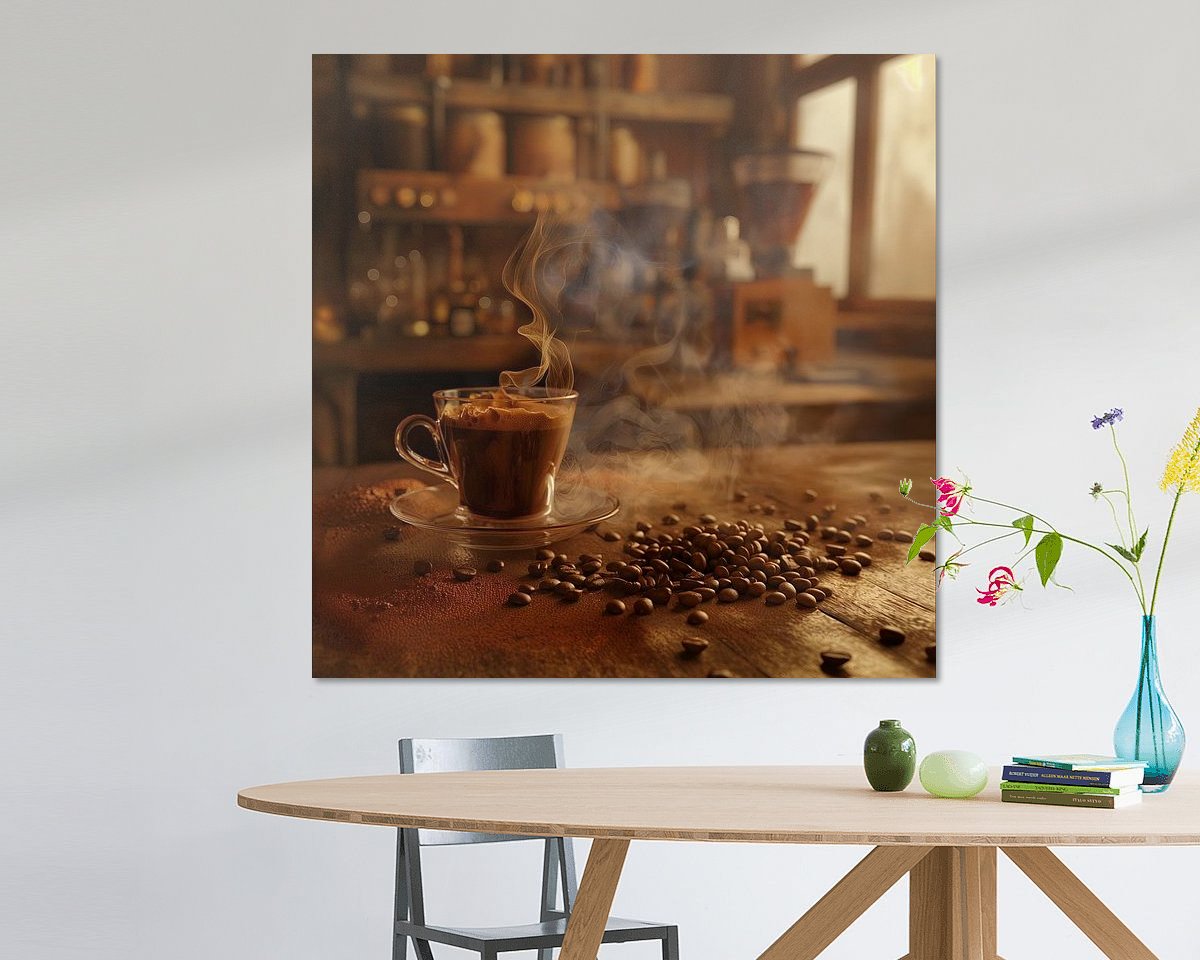 Voorbeeld van het werk in een kamer