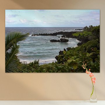 Natural arch in lava Hawaii