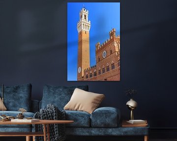Torre del Mangia, Siena, Toscane, Italië van Henk Meijer Photography